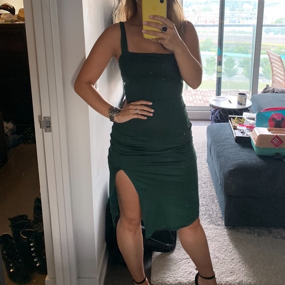 All In Favor Green Jersey Dress - Picture 5 of 6